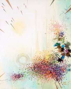 'Etoiles et crépuscules' - 160 x 130 cm - Acrylique sur toile - 2009